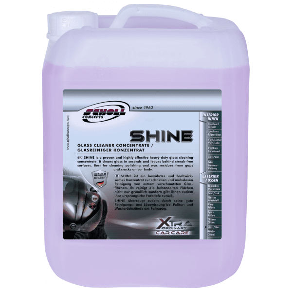 Limpiacristales concentrado SHINE HD 10 litros.