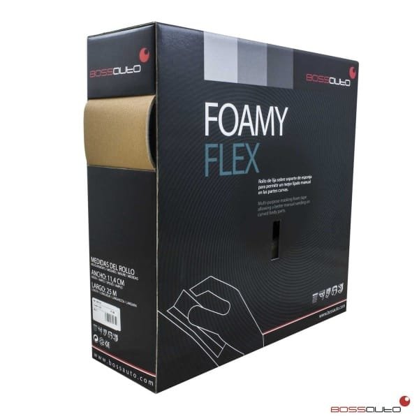 FOAMY FLEX Rollo de lija sobre soporte de esponja 114 mm x 25 m