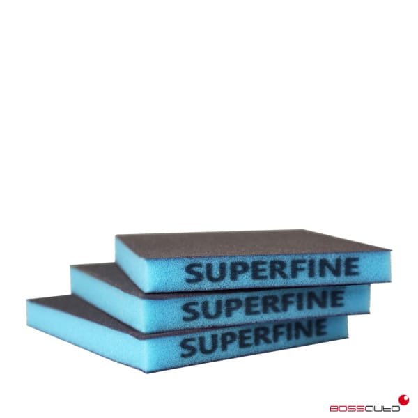 Esponja abrasiva 2 caras SUPERFINE Azul 100u.