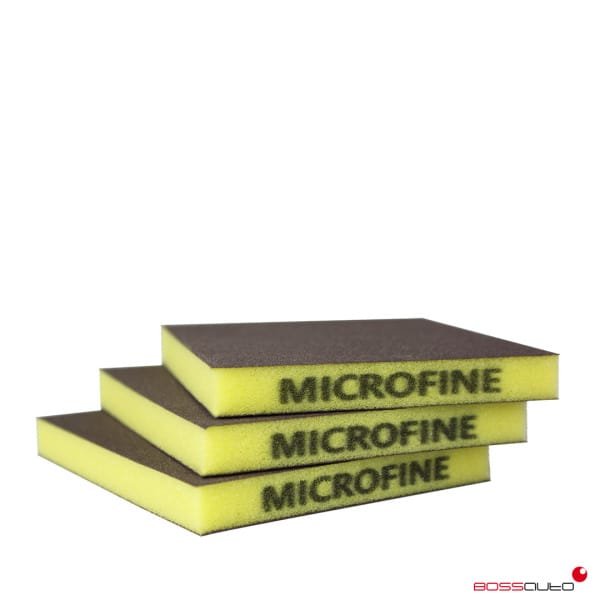 Esponja abrasiva 2 caras MICROFINE Amarilla 100u.