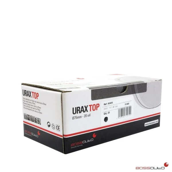Discos abrasivos de espuma URAX TOP Ø75 mm Bossauto (caja de 20)