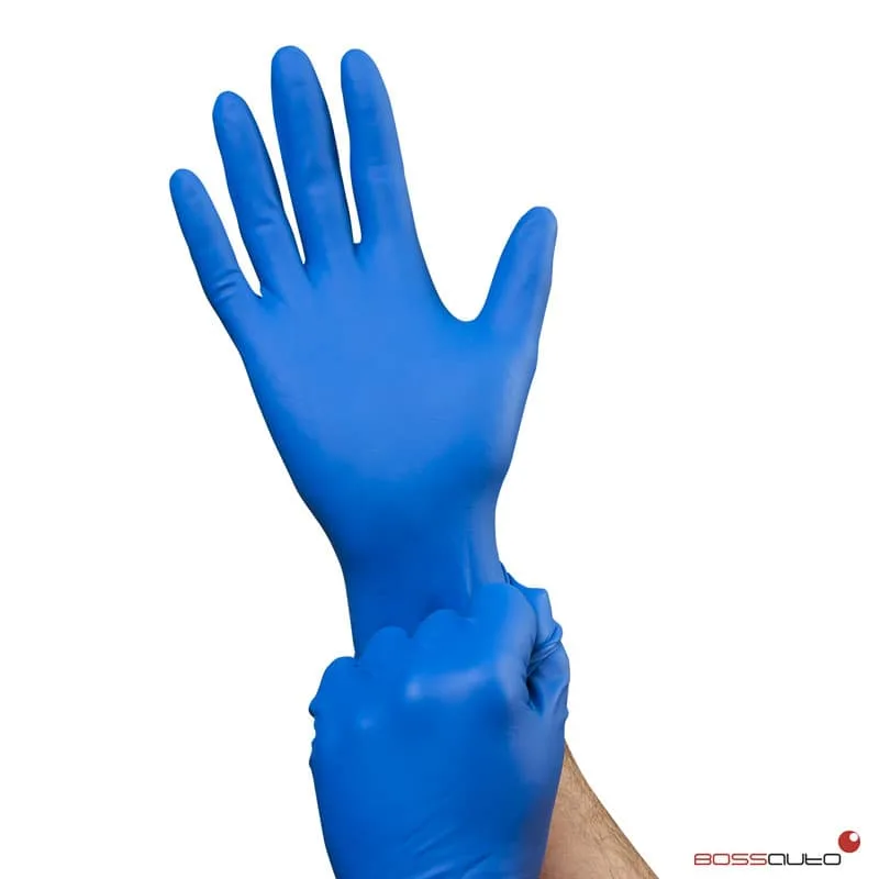 Guantes de látex High Risk Bossauto azules (caja de 50)