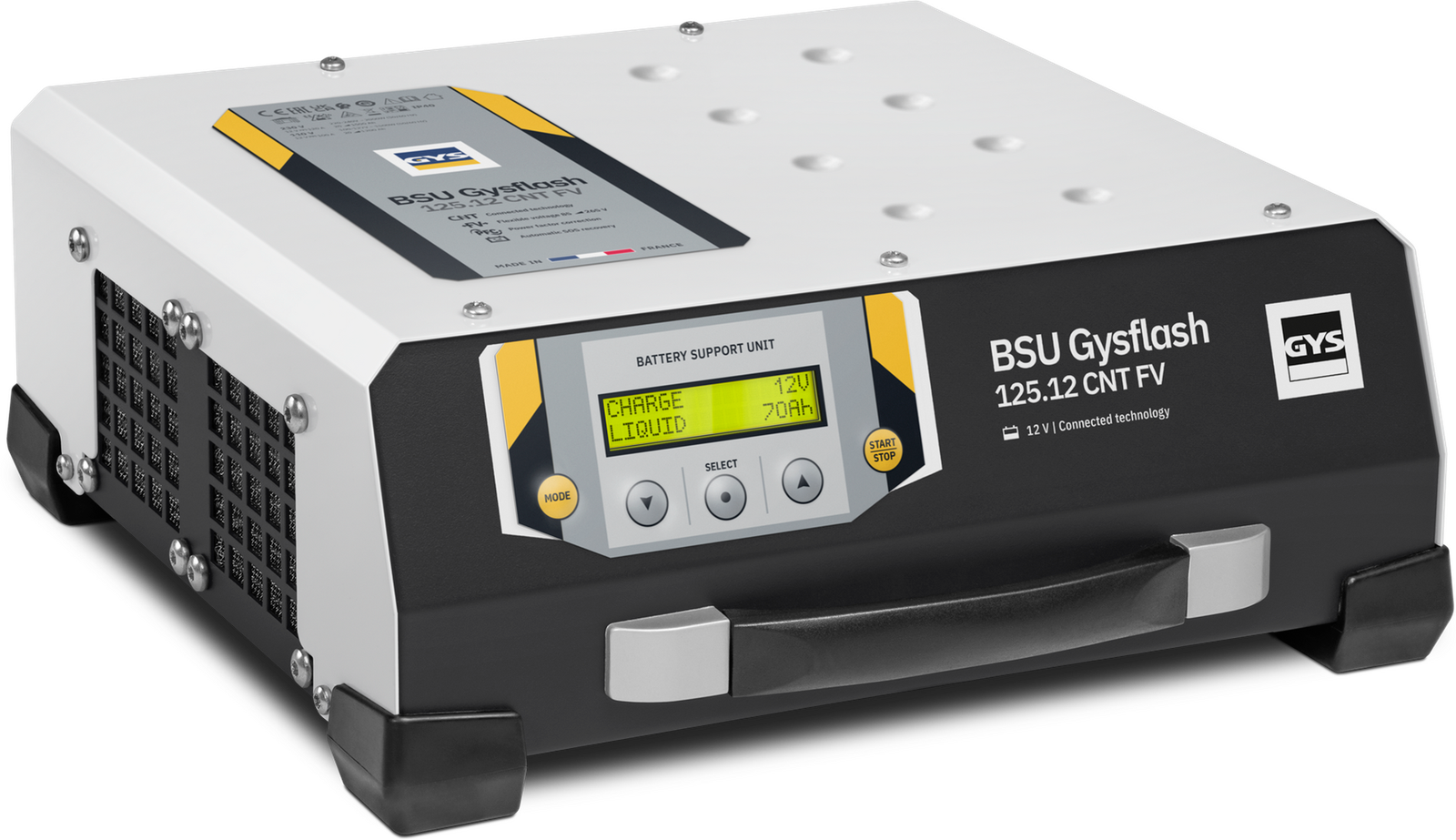 CARGADOR DE BATERÍA GYSFLASH 125.12 CNT FV (Cables 5,0m)