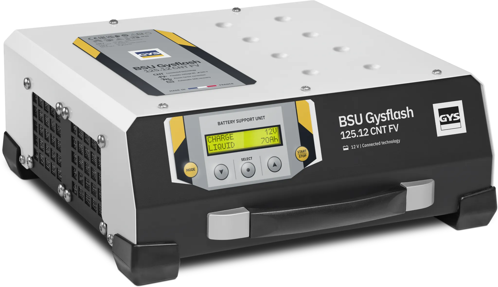 CARGADOR DE BATERÍA GYSFLASH 125.12 CNT FV (Cables 5,0m)