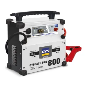 Arrancador autónomo GYSPACK PRO 800 de 12 V, 2500 A de pico