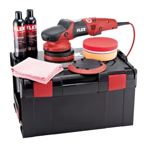 Pulidora excéntrica Flex XFE 7-15 150 P-Set con kit de pulido