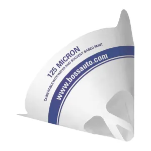 Coladores de papel con malla de nylon Bossauto 125 y 190 micras (caja de 1000)