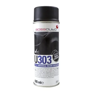 Pintura en spray negro satinado Bossauto U303 400 ml