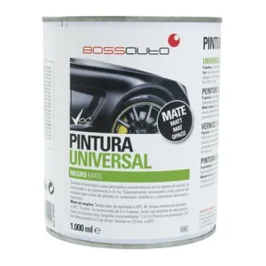 Pintura universal negra Bossauto 1 L (mate y satinado)